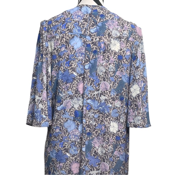 Zadig & Voltaire Rhona Wild Garden Floral Sz S Flutter Sleeves Midi Dress - Picture 5 of 12